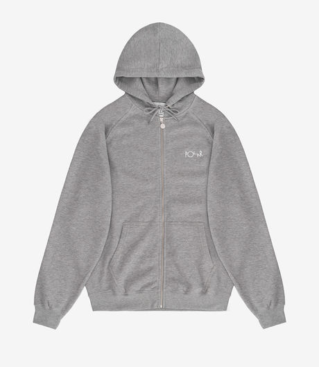 Polar Skate Co Default Zip Hoodie Heather Grey