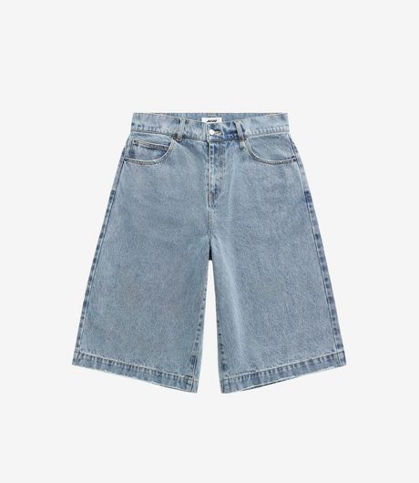 Alis Chaz Wide Fit Denim Shorts Solid Bue