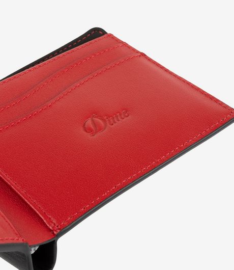 Dime Leather Bifold Wallet Black/Cherry