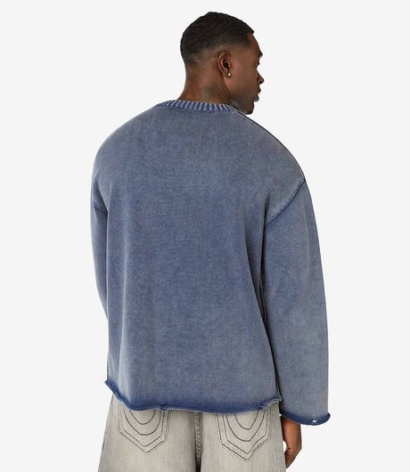 True Religion Denim Applique Sweater Honest Indigo