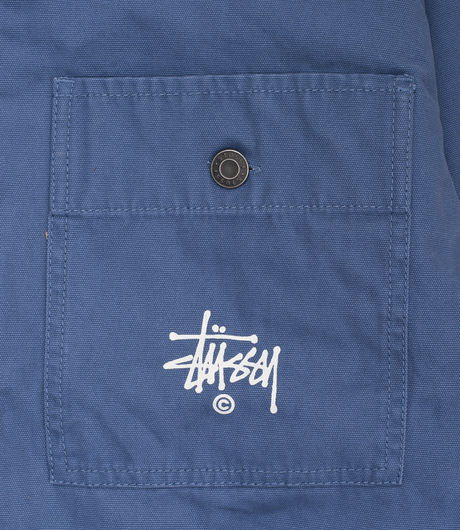 Stussy Quilted Chore Coat Blue