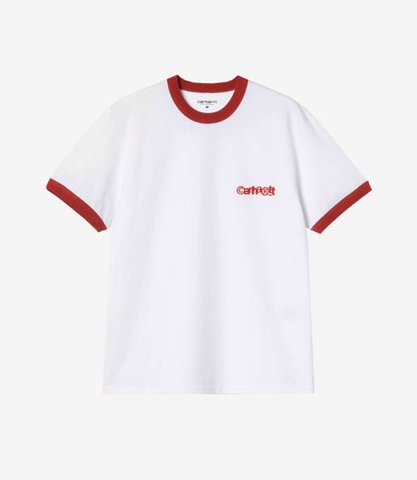 Carhartt WIP S/S Ip Ringer T-Shirt White/Red