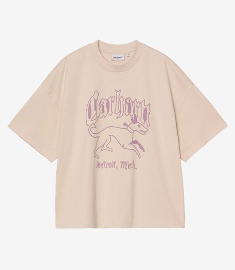 Carhartt WIP S/S Hackwork T-Shirt Fleur De Sel Heavy Stone Wash