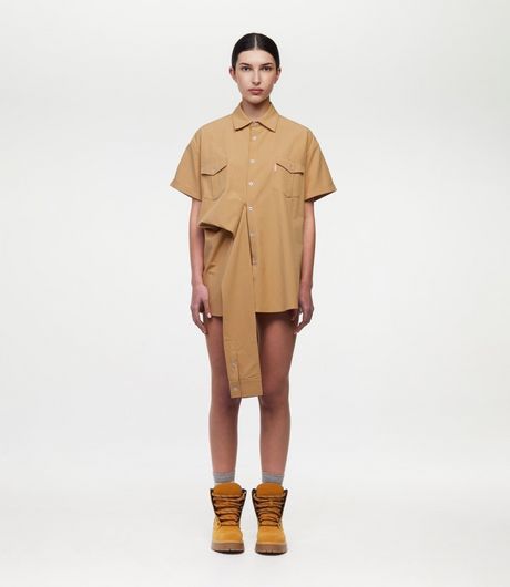 SSSTUFFF Unnecessary LS/SS Shirt WMNS Beige