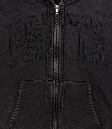 Patta Loopback Logo Zip Hooded Sweater Moonless Night