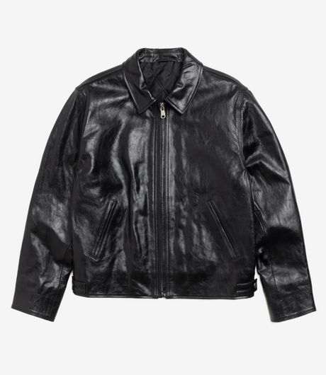 Stussy Garage Jacket Leather Black