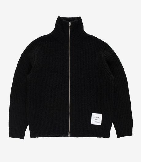 POP Trading Company Knitted Full Zip Black