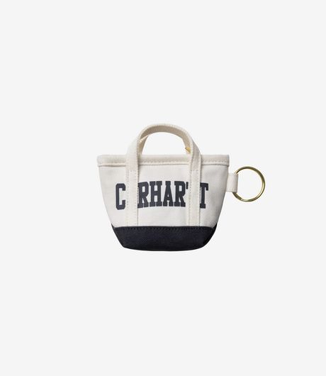 Carhartt WIP Mini Tote Bag Keychain Natural/Navy