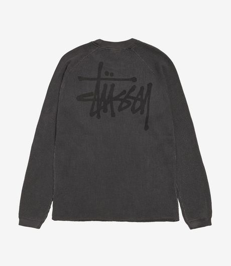 Stussy Raglan Thermal Basic Stock Washed Black
