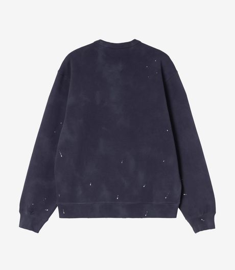 Carhartt WIP Painter Sweat Dark Navy Destroy Wash Splatter