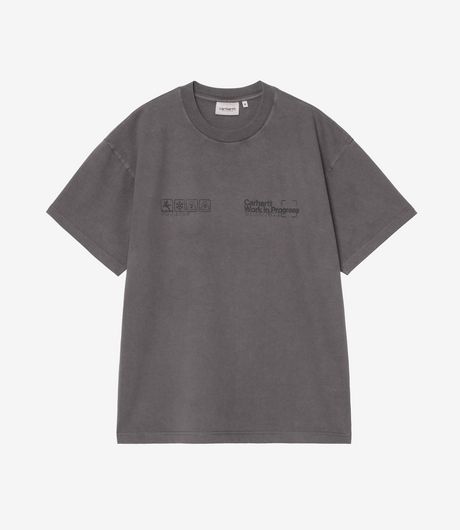 Carhartt WIP S/S Boxed T-Shirt Soot Garment Gyed