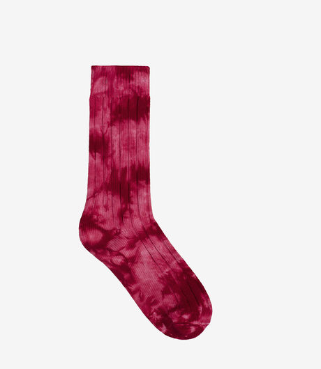 Stussy Dyed Ribbed Crew Socks Red