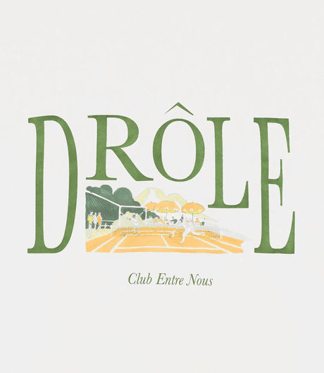Drôle de Monsieur Le T-Shirt Tennis Court Off White