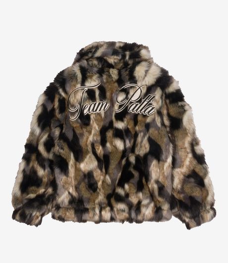 Patta Faux Fur Patchwork Jacket Multi