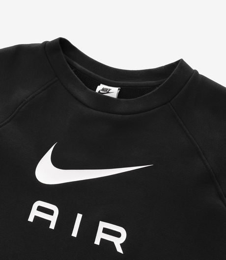 Nike Sportswear 'Air' French Terry Crew Black/White