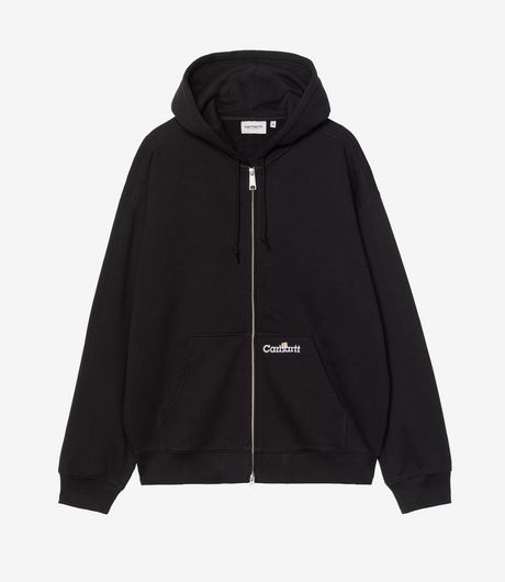 Carhartt WIP Hooded WIP Label Sweat Jacket Black 