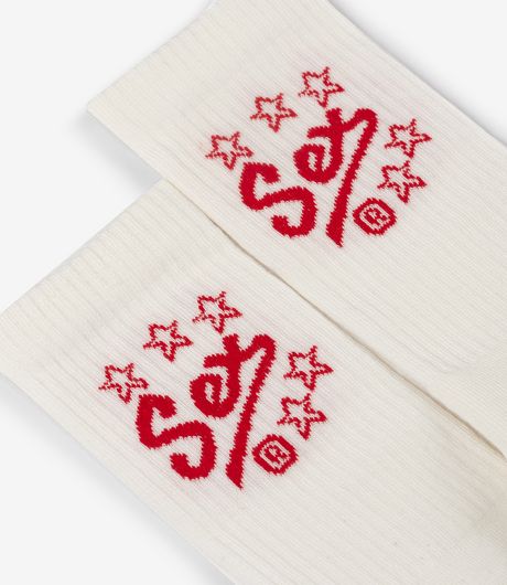 Carne Bollente Shocks Socks White