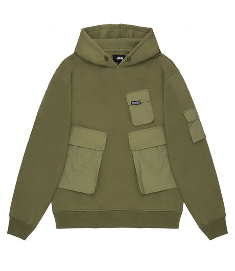Stussy Cargo Fleece Hood Khaki