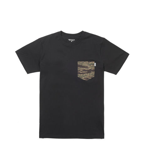 Carhartt S/S Lester Pocket Black/Camo Tiger