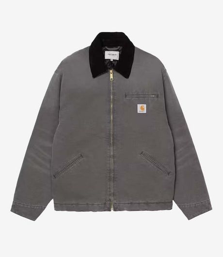 Carhartt WIP OG Detroit Jacket Dearborn Canvas Graphite/Black Stone Canvas