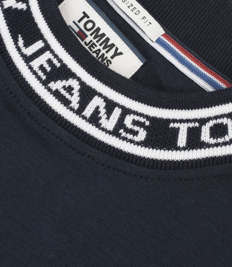 Tommy Jeans Band Collar Tee Black Iris