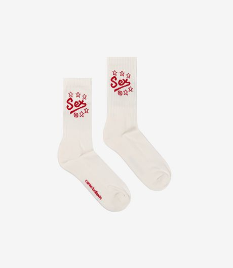 Carne Bollente Shocks Socks White