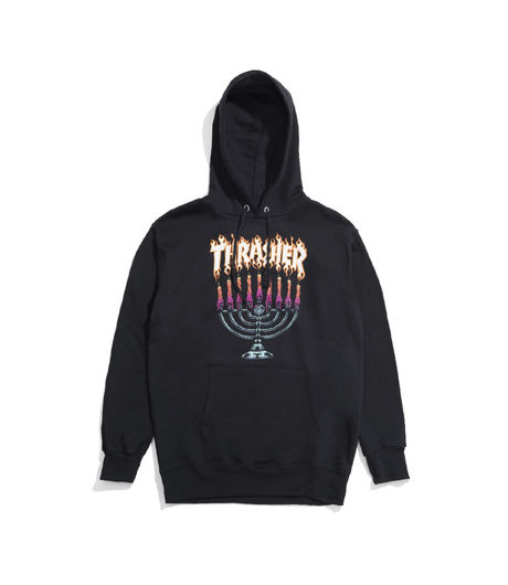 Thrasher Menorah Hood Black
