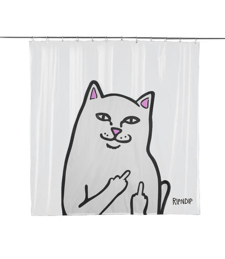 Ripndip Lord Nermal Shower Curtain Clear
