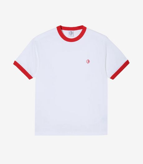 Polar Skate Co Ringer Tee White/Red