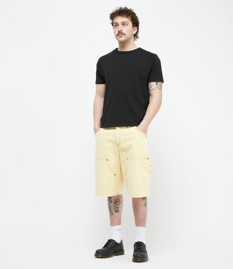Dime Carpenter Denim Shorts Lemon 