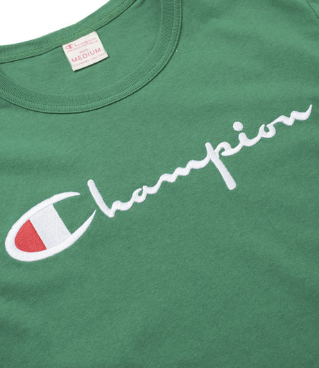 Champion Script Logo T-Shirt Green