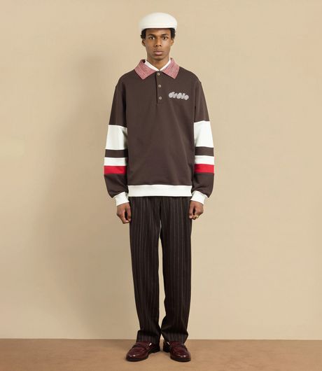 Drôle de Monsieur Le Polo Sport Dark Brown