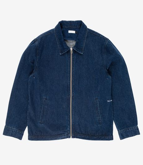 Pop Trading Company Denim Full Zip Jacket Rinsed Denim