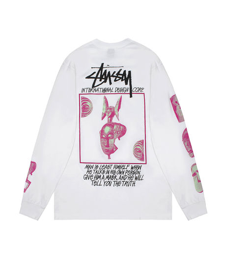 Stussy Masked LS Tee White