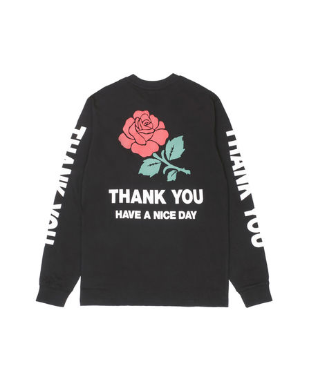 Chinatown Market Thank You LS T-Shirt Black
