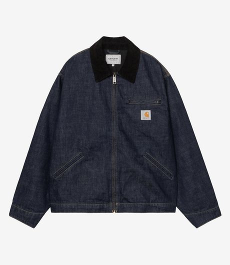 Carhartt WIP OG Detroit Jacket Camano Denim Blue/Black Rinsed