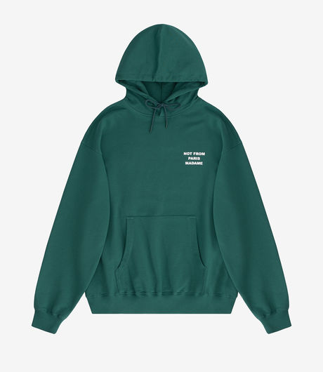 Tシャツ・カットソー DROLE DE MONSIEUR Men Hoodies GSW148 CO127LIGHTGREEN Green Dark Green Cotton Slogan Hoodie