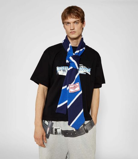 SSSTUFFF Tie Scarf Black/Blue