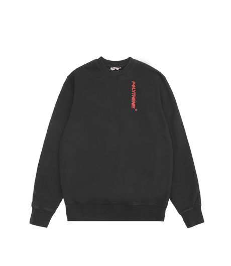 Polythene Optics CN01 Logo Crewneck Sweater Washed Black 