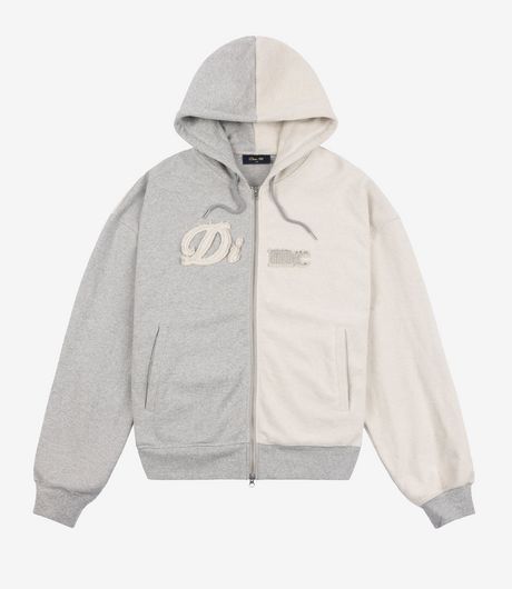 Dime Reverse French Terry Zip Hoodie Heather Gray