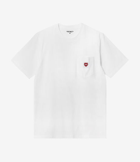 Carhartt WIP S/S Pocket Heart T-Shirt White/Red