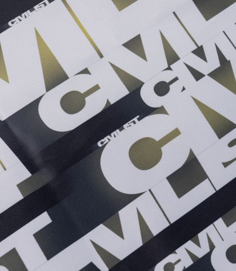 Civilist Printed Mesh Tote Charcoal/Yellow