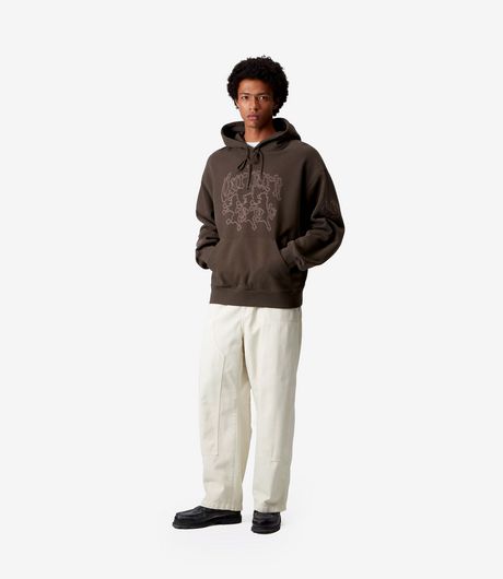 Carhartt WIP Hooded Hackwork Sweat Vitola/Glassy Pink