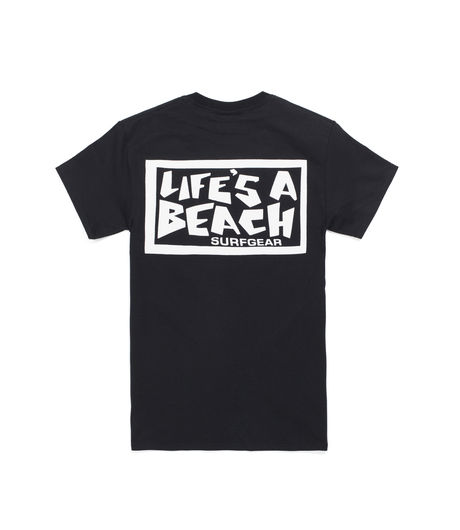 Life's a Beach LAB Logo Tee Black