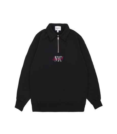 Canal New York Lipstick Quarter Zip Black