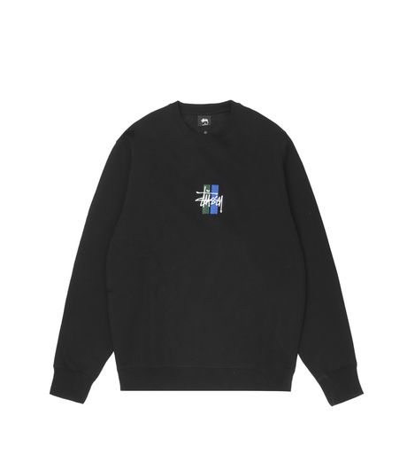 Stussy 2 Bar Stock App. Crew Black