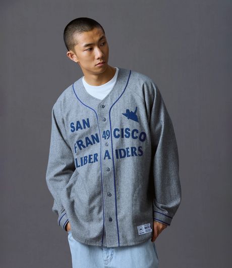 Liberaiders Flannel Baseball Shirt Gray