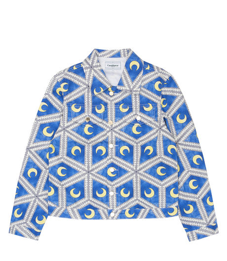 Casablanca Moonlight Tiles Denim Jacket Blue