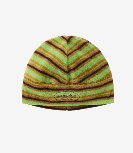 Gramicci Thermal Fleece Beanie Chartreuse Stripe