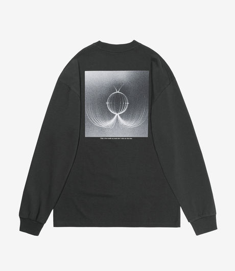 Polar Skate Co Magnetic Field LS Tee Dirty Black